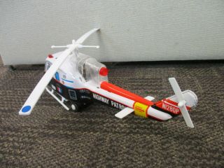 VINTAGE TN MADE IN JAPAN BATTERY OPERATED HIGHWAY PATROL HELICOPTER 6
