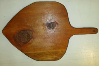 Vintage Handm Ade Wooden Leaf Shaped Cutting Board