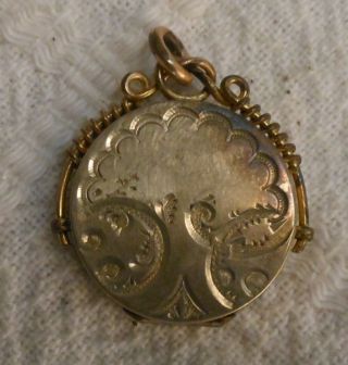 Great Antique Victorian Gold Filled Locket / Watch Fob
