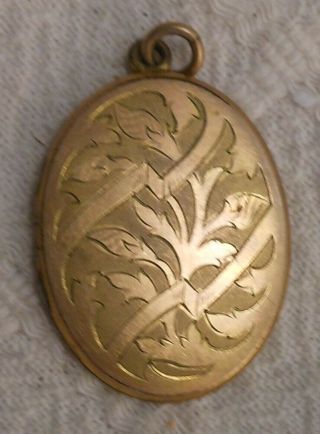 Great Antique Engraved Victorian Gold Filled Locket