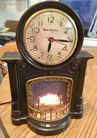 Vintage Mastercrafters Fireplace Electric Mantle Clock Parts/repair Model 272