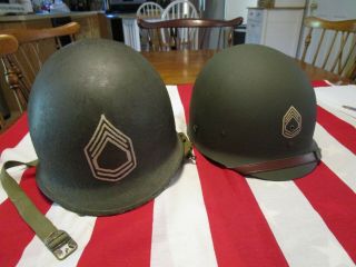 Ww2 M1 Fixed Bale Helmet W/ St.  Clair Liner 8th Air Force
