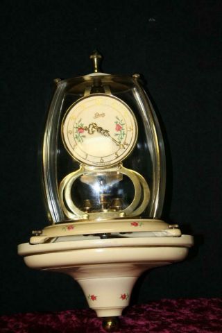 Vtg.  Schatz & Sohne 1957 400 Day 53 German Mademoiselle Clock Rare W/wall Mount