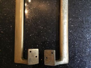 Large 12” Long Vintage Brass Push Pull Pub Door Stability Handles 6