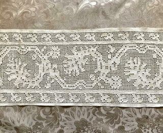 Rare 18th Century Italian Linen Cutwork Whitework Embroidery 95.