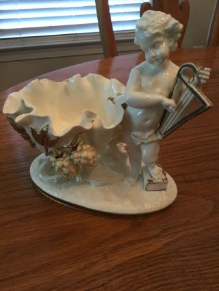 Antique Moore Brothers Porcelain Cherub Dish