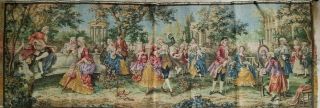 Antique Victorian Scene Tapestry 56 " X 19 - 1/2 " Very Good -