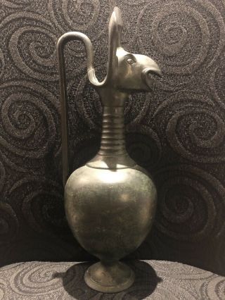 Ancient Antique Islamic Greek Roman Bronze Griffin Ewer Pitcher Vase 2