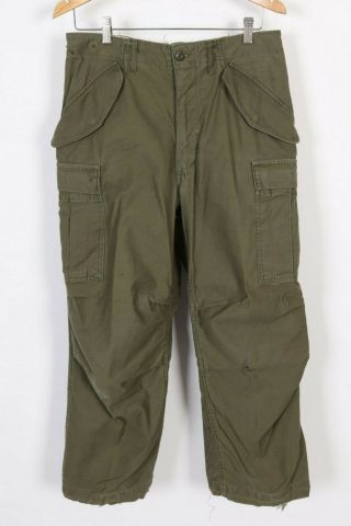 Vintage M - 65 Us Army Field Cargo Pocket Trousers Pants Usa Mens Size Small