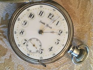 18 Size South Bend Coin Silver Pocket Watch