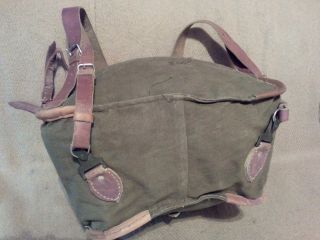 WW2 clone Romanian Army bag backpack thick leather Rucksack 4