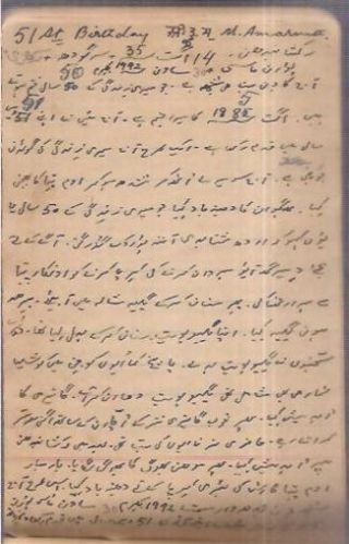 INDIA RARE HAND WRITTEN DIARY 1935 [ WITHOUT DATES ] PAGES 221 IN URDU 8