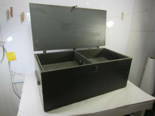 Vintage Us Military Plywood Foot Locker W/tray 2