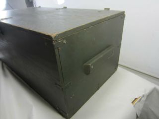 Vintage US Military Plywood Foot Locker w/Tray 2 5