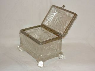 Box On Legs,  Sugar Bowl.  Colorless Glass Of The Late 19th And Early 20th Centuri
