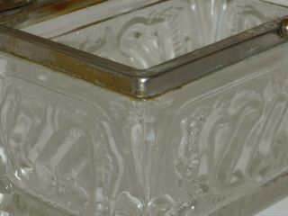BOX ON LEGS,  SUGAR BOWL.  COLORLESS glass of the late 19th and early 20th centuri 4