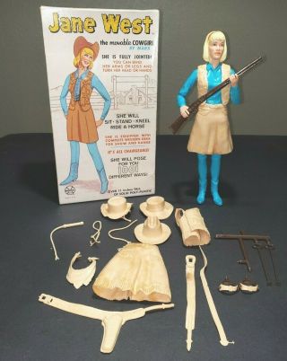 Vtg.  Jane West Cowgirl By Marx 2067 W/original Box And Accessories.