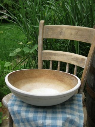 Antique Wood Bread Cutting Board Blue and White Milk Paint Old Glory Oats 3