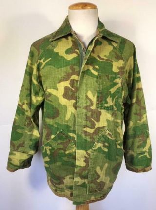 Vintage Vietnam Mitchell Reversible Camo Jacket Shirt Size Small / Med
