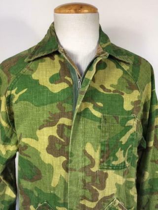 VINTAGE VIETNAM MITCHELL REVERSIBLE CAMO JACKET SHIRT SIZE SMALL / MED 4