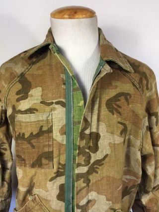 VINTAGE VIETNAM MITCHELL REVERSIBLE CAMO JACKET SHIRT SIZE SMALL / MED 5