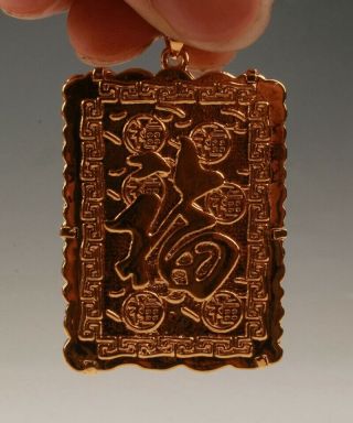 UNIQUE PLACER - GOLD IN VIETNAM PENDANT HOLY DRAGON STATUE AMULET DECORATION 3