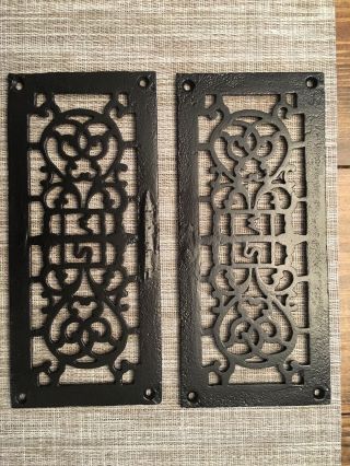 2 - Antique Cast Iron Heat Grate/register,  Ornate,  Intricate