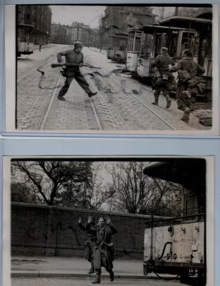 Series Photos Ww2 Us & German Pow Troops Leipzig 1945 Robert Capa