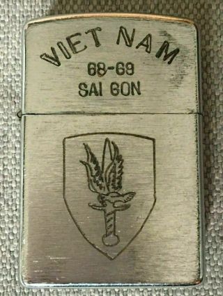 Vietnam War Zippo Lighter Sai Gon 1968 - 69
