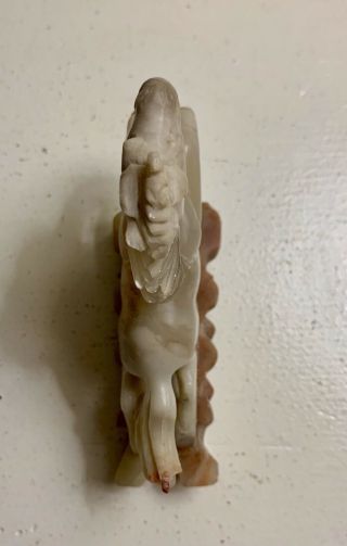 Antique OLD Fine Hand Carved Marble Jade Stone Horse Figurine Sculpture 4” 6