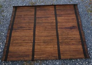 Vintage Wooden W/ Leather Roll Top Desk Door,  Blind,  Teller Window? 59x50 "