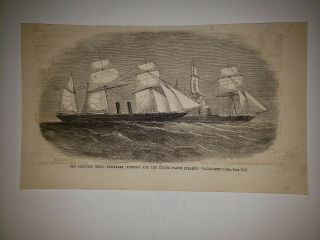 Uss Florida Css Wachusett Ships Civil War 1864 Sketch Print