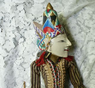 Wayang Golek Indonesian Rod Puppet 27 Inches Tall Semi Refined Male Character 5