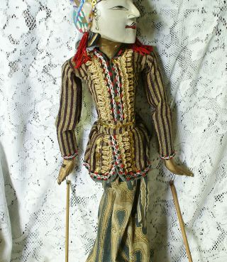 Wayang Golek Indonesian Rod Puppet 27 Inches Tall Semi Refined Male Character 6