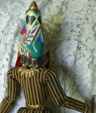 Wayang Golek Indonesian Rod Puppet 27 Inches Tall Semi Refined Male Character 8