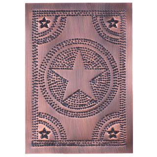 Solid Copper Punched Star Cabinet Panel /