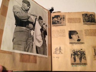 WW2 PHOTO ALBUM/SCRAPBOOK.  MARINES,  DRAWINGS,  PHOTOS,  VARGAS,  CLIPPINGS.  LETTERS 5