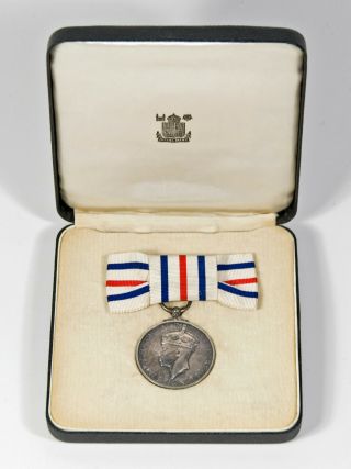British WWII Kings Medal For Service Cause Of Freedom Womans Case Award Letter 5