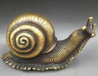 Chinese Brass Hand - Carved Snail Statues