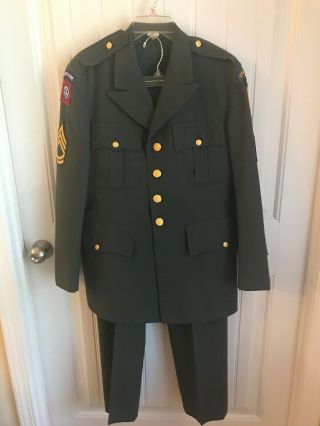 Vintage Army Special Forces Airborne Uniform.  Coat 40r Pants 30w 31 Inseam