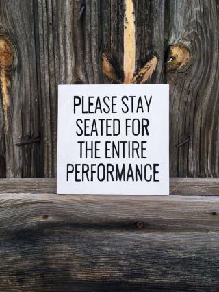 Rustic Wood Sign Please Stay Seated Country Bathroom Farmhouse Primitive Home