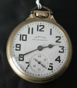 Antique Hamilton Rail Way Special 992b 21 J Railroad Grade Pocke Watch