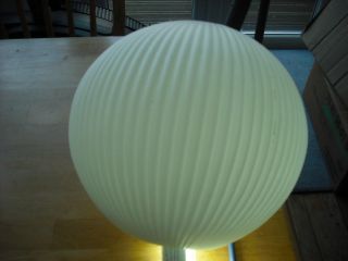 white sphere glass lamp/light shade (Art deco/vintage 1960 ' s ?) 10 
