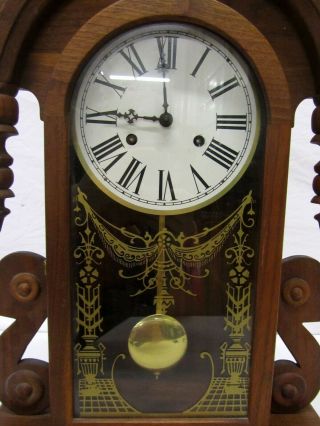 Vintage Wood Mantle Decoration Clock Made by Frank & Coleman March 1977 3