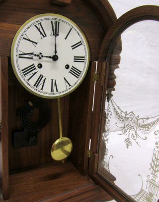 Vintage Wood Mantle Decoration Clock Made by Frank & Coleman March 1977 4