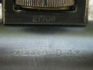 WW2 German Hensoldt Wetzlar Ziel Jagd 4x Sniper Scope Mauser K98 ZF39 3