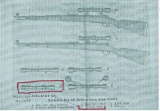 WW2 German Hensoldt Wetzlar Ziel Jagd 4x Sniper Scope Mauser K98 ZF39 8