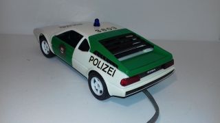 Vintage BMW M1 GAMA plastic toy car Polizei Police car Battery Operate MIB 5
