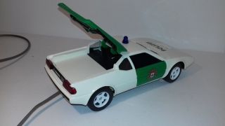 Vintage BMW M1 GAMA plastic toy car Polizei Police car Battery Operate MIB 6