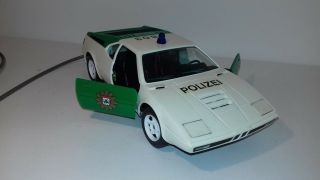 Vintage BMW M1 GAMA plastic toy car Polizei Police car Battery Operate MIB 7